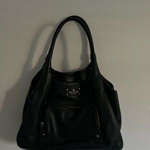 Kate Spade Black Leather Tote Bag